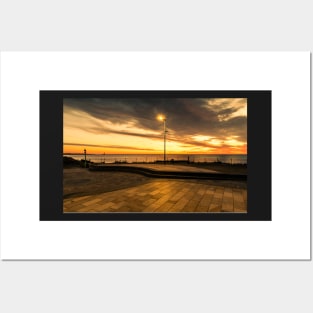 Whitley Bay Sunrise on the Prom Posters and Art